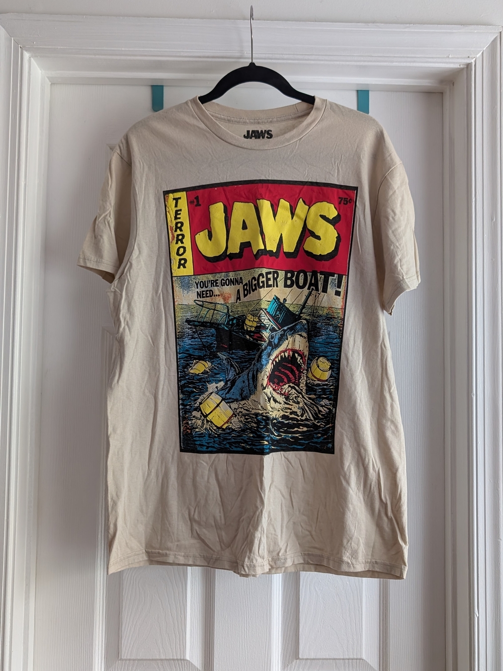 JAWS Graphic Short Sleeve Tee in Beige